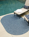 Patio Perfection Collection Area Rug - Veranda (Blue) Oval Blue  lifestyle 0