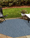 Patio Perfection Collection Area Rug - Veranda (Blue) Octagon Blue  lifestyle 3