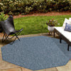 Patio Perfection Collection Area Rug - Veranda (Blue) Octagon Blue  lifestyle 25