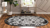 Cascade Range Collection Area Rug -  Shasta (Black and White) Oval Black and White  lifestyle 3