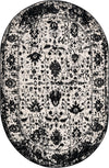 Cascade Range Collection Area Rug -  Shasta (Black and White) Oval Black and White  lifestyle 22