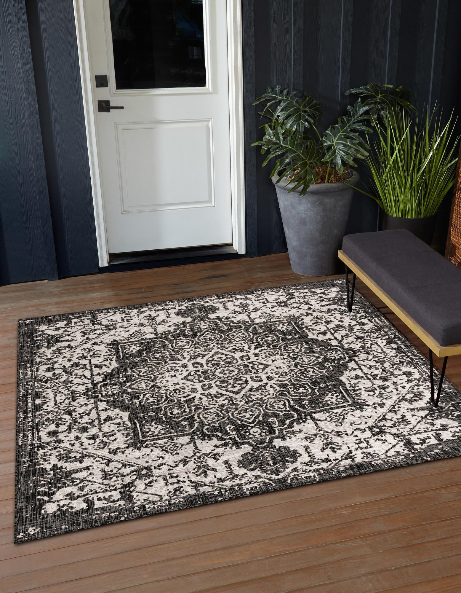 Urban Oasis Rugs Collection Area Rug -  Penthouse (Charcoal Gray)