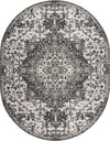 Urban Oasis Rugs Collection Area Rug -  Penthouse (Charcoal Gray) Oval Charcoal Gray Main