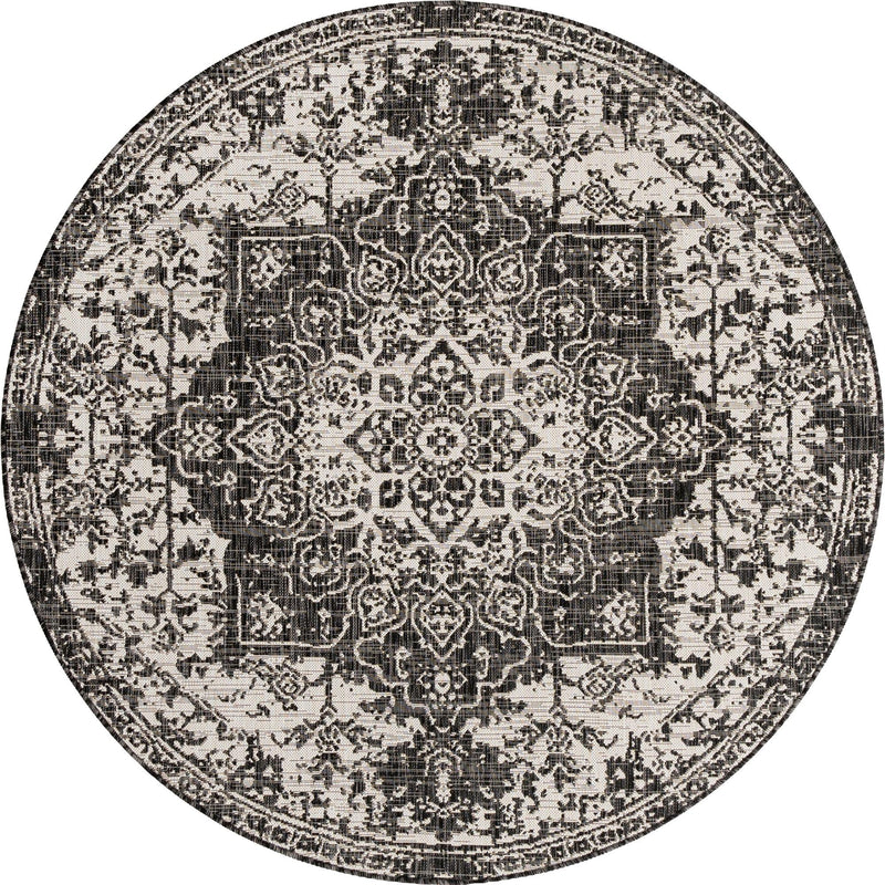 Urban Oasis Rugs Collection Area Rug -  Penthouse (Charcoal Gray) Round Charcoal Gray Main