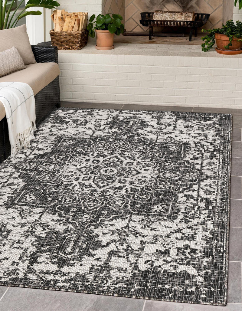 Urban Oasis Rugs Collection Area Rug -  Penthouse (Charcoal Gray) Rectangle Charcoal Gray  lifestyle 0