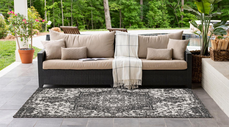 Urban Oasis Rugs Collection Area Rug -  Penthouse (Charcoal Gray) Rectangle Charcoal Gray  lifestyle 3