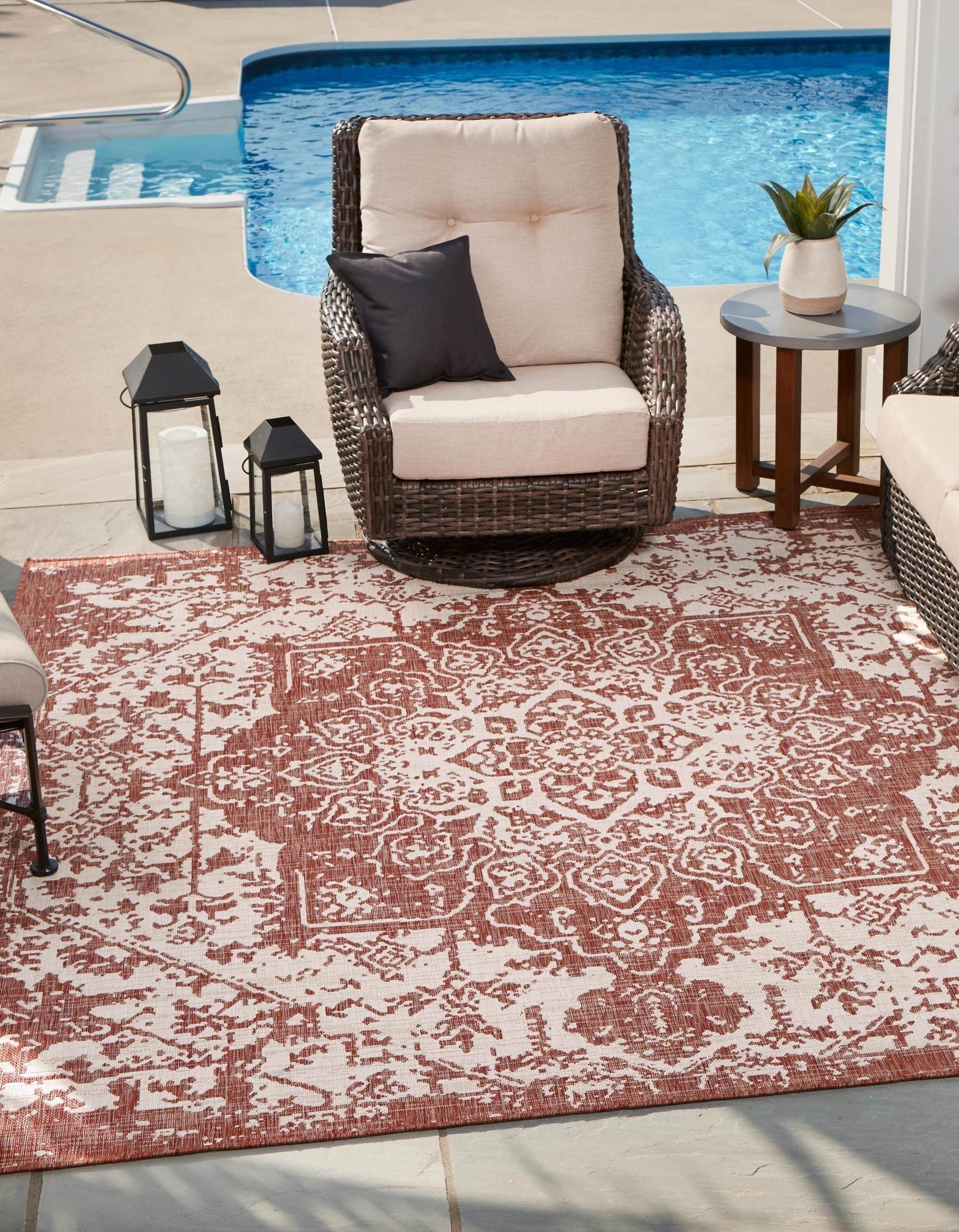 Urban Oasis Rugs Collection Area Rug -  Penthouse (Rust Red)