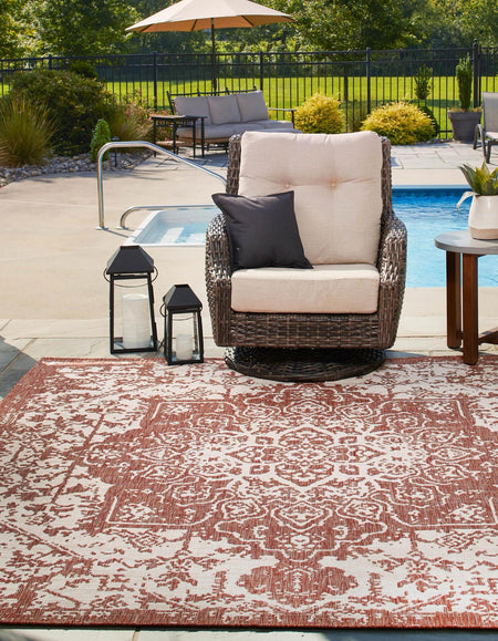 Urban Oasis Rugs Collection Area Rug -  Penthouse (Rust Red)