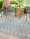 Urban Oasis Rugs Collection Area Rug -  Boulevard (Gray Teal) Square Gray Teal  lifestyle 0