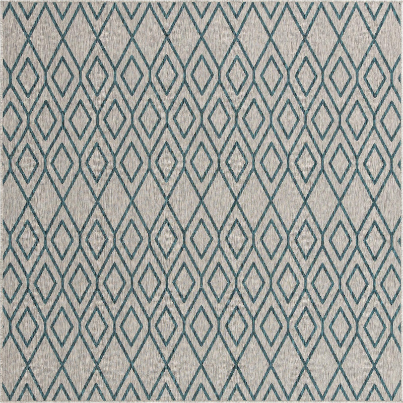 Urban Oasis Rugs Collection Area Rug -  Boulevard (Gray Teal) Square Gray Teal Main