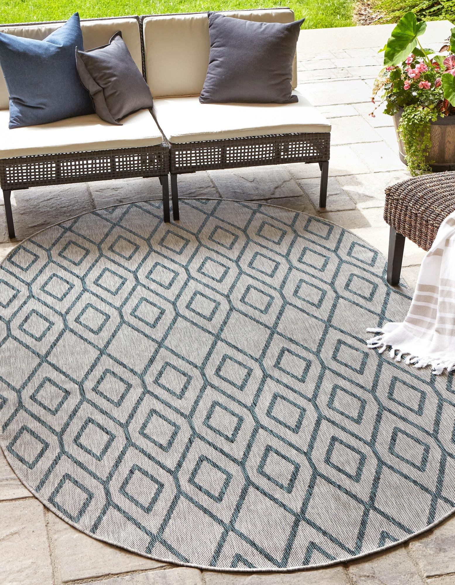 Urban Oasis Rugs Collection Area Rug -  Boulevard (Gray Teal)