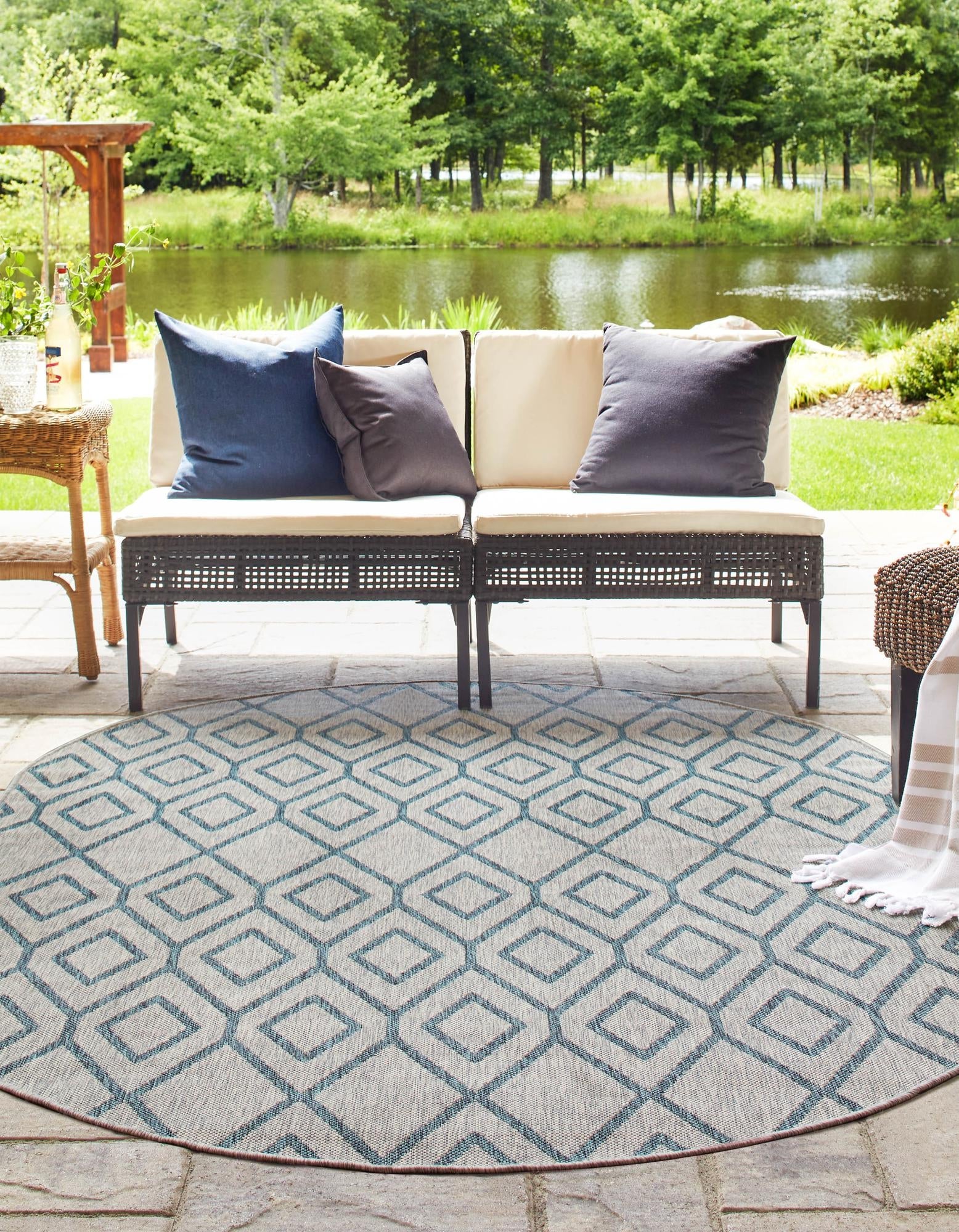 Urban Oasis Rugs Collection Area Rug -  Boulevard (Gray Teal)