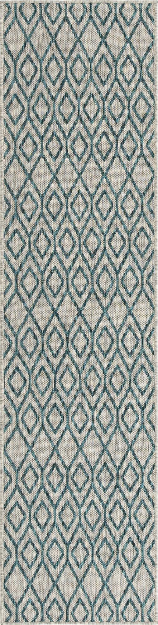 Urban Oasis Rugs Collection Area Rug -  Boulevard (Gray Teal) Runner Gray Teal Main