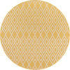 Urban Oasis Rugs Collection Area Rug -  Boulevard (Yellow Ivory) Round Yellow Ivory Main