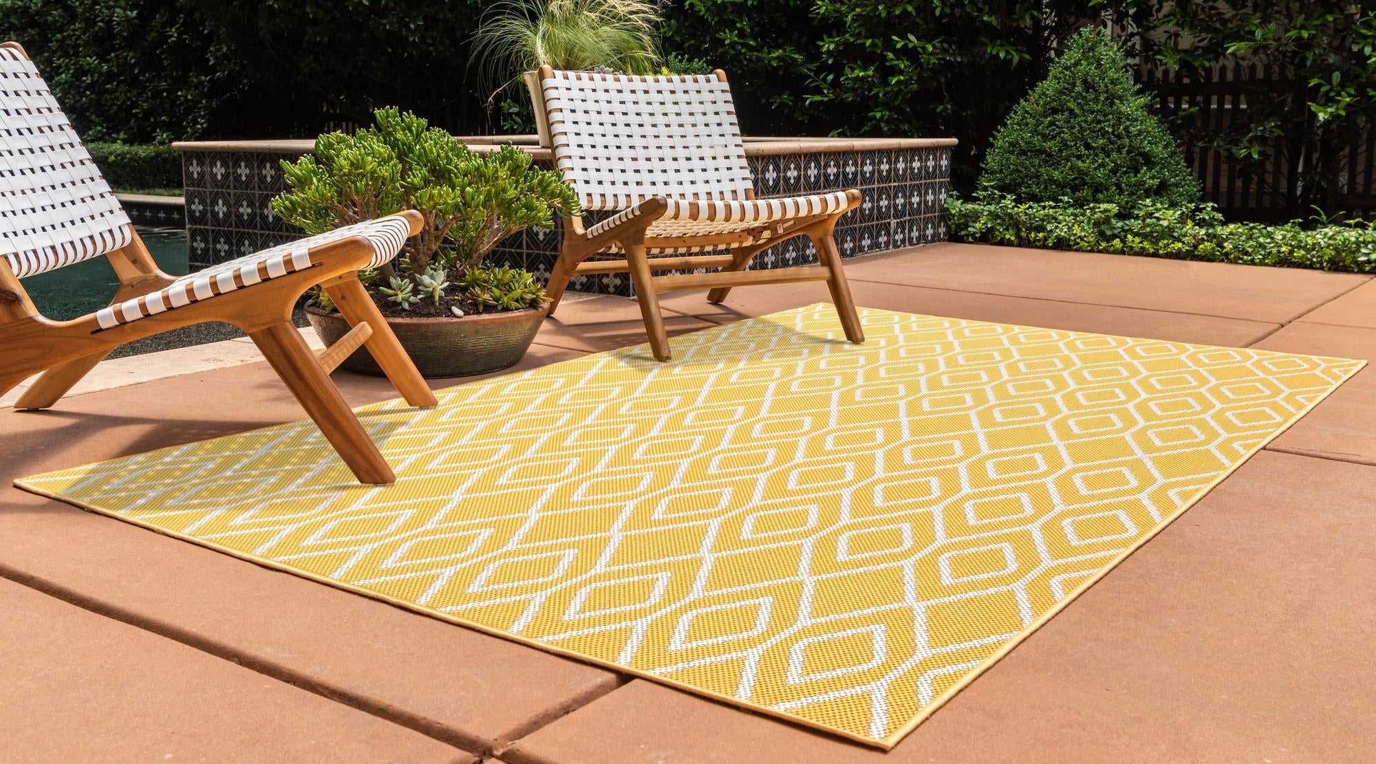 Urban Oasis Rugs Collection Area Rug -  Boulevard (Yellow Ivory)