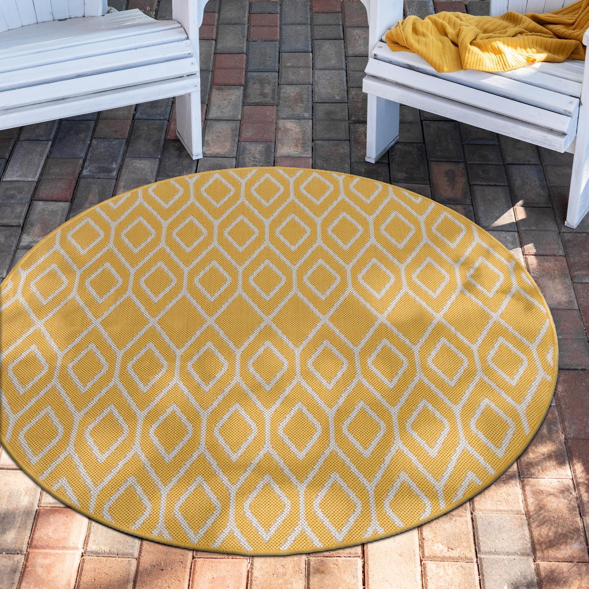 Urban Oasis Rugs Collection Area Rug -  Boulevard (Yellow Ivory)