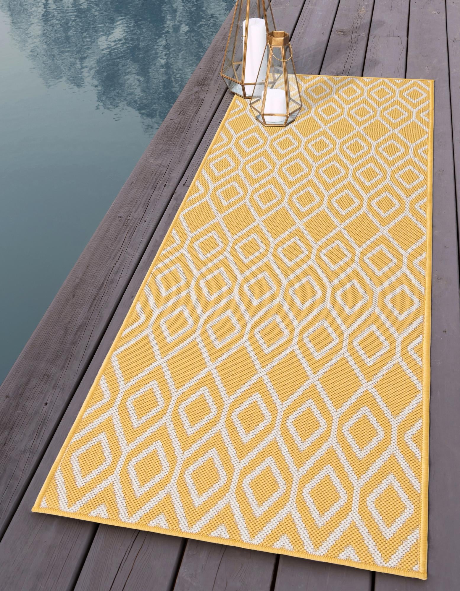 Urban Oasis Rugs Collection Area Rug -  Boulevard (Yellow Ivory)