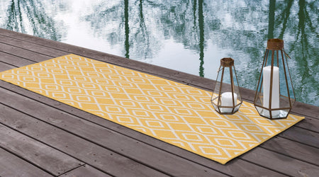 Urban Oasis Rugs Collection Area Rug -  Boulevard (Yellow Ivory)