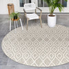 Urban Oasis Rugs Collection Area Rug -  Boulevard (Gray Cream) Round Gray Cream  lifestyle 0