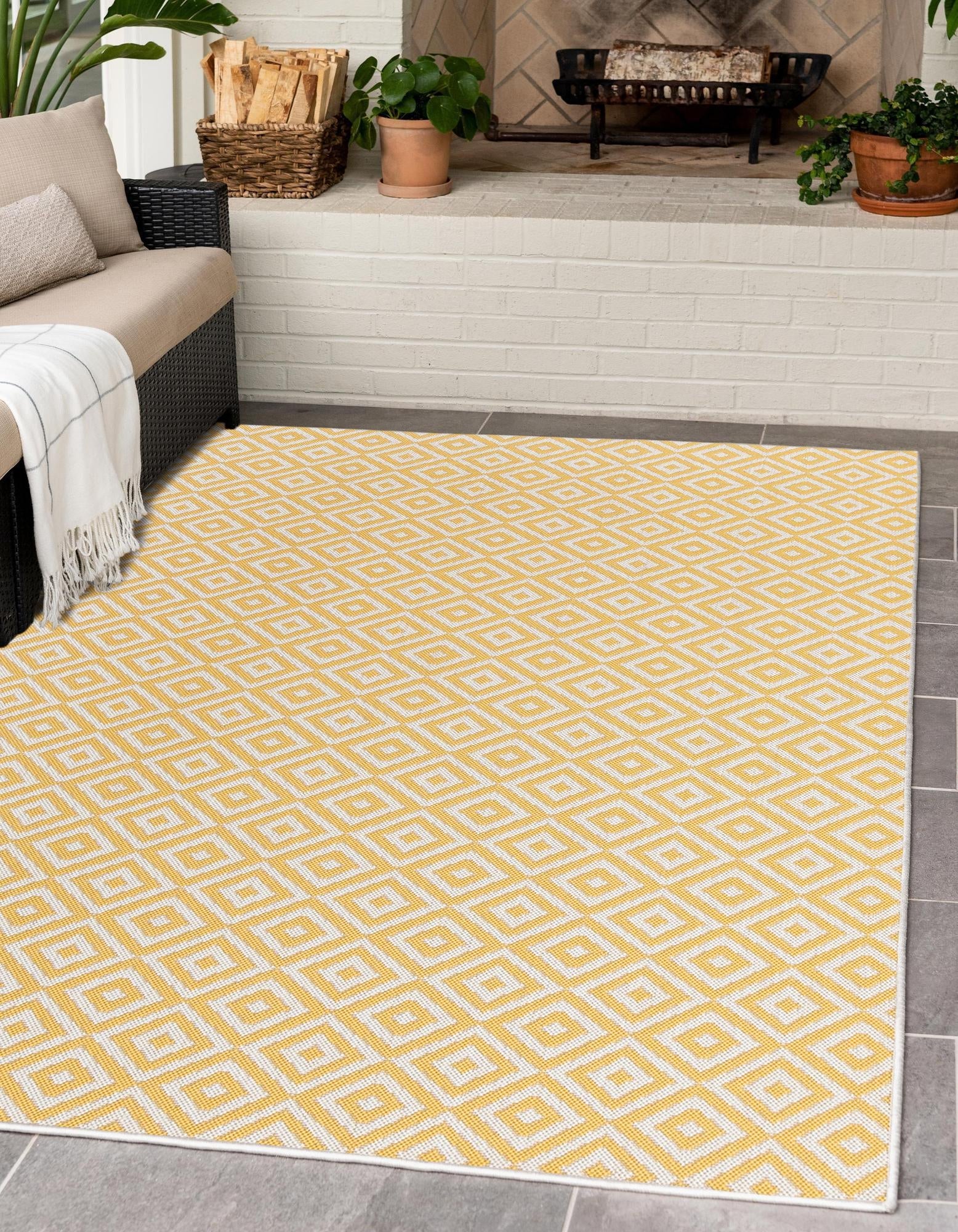 Urban Oasis Rugs Collection Area Rug -  Rooftop (Yellow Ivory)