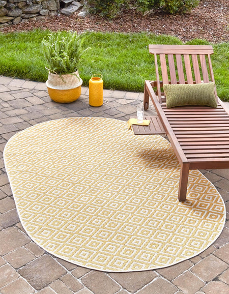 Urban Oasis Rugs Collection Area Rug -  Rooftop (Yellow Ivory)