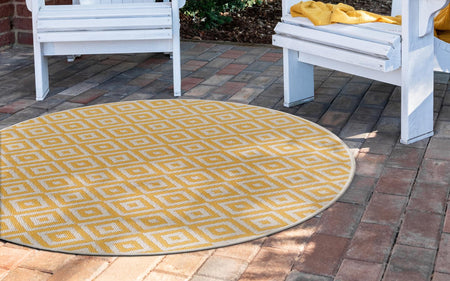 Urban Oasis Rugs Collection Area Rug -  Rooftop (Yellow Ivory)