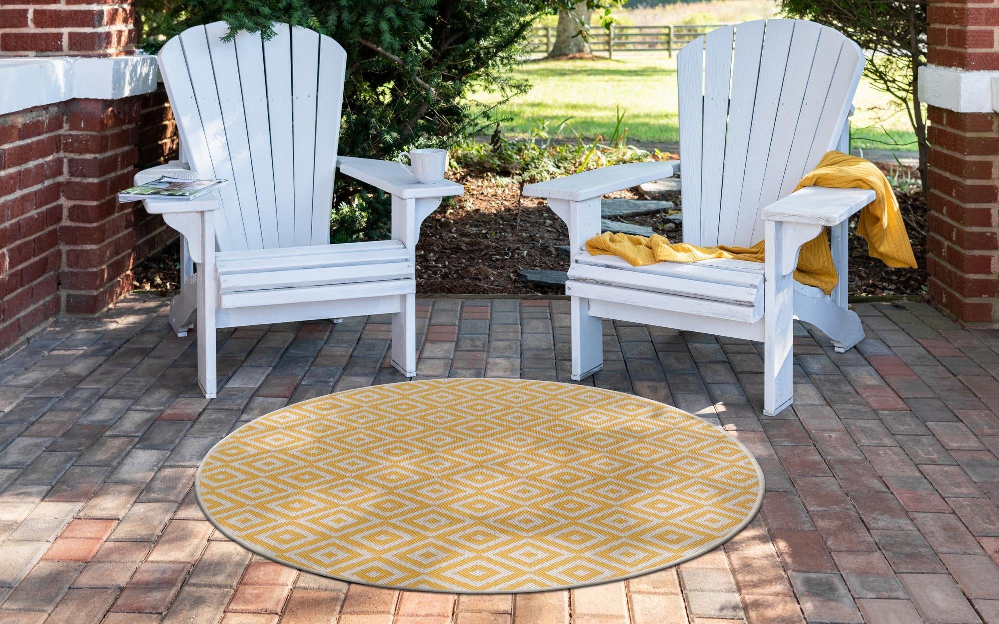 Urban Oasis Rugs Collection Area Rug -  Rooftop (Yellow Ivory)