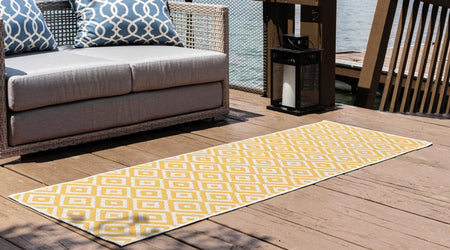 Urban Oasis Rugs Collection Area Rug -  Rooftop (Yellow Ivory)