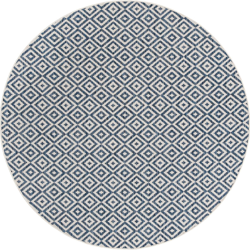 Urban Oasis Rugs Collection Area Rug -  Rooftop (Blue) Round Blue Main