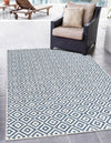 Urban Oasis Rugs Collection Area Rug -  Rooftop (Blue) Rectangle Blue  lifestyle 0