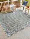 Urban Oasis Rugs Collection Area Rug -  Rooftop (Teal) Square Teal  lifestyle 0