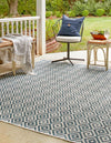 Urban Oasis Rugs Collection Area Rug -  Rooftop (Teal) Square Teal  lifestyle 2