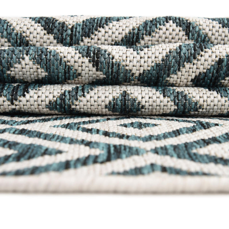 Urban Oasis Rugs Collection Area Rug -  Rooftop (Teal) Square Teal  lifestyle 15