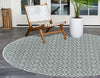 Urban Oasis Rugs Collection Area Rug -  Rooftop (Teal) Round Teal  lifestyle 2