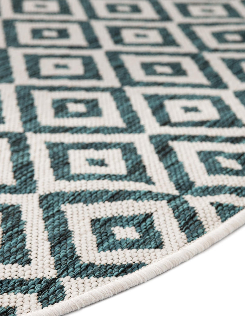 Urban Oasis Rugs Collection Area Rug -  Rooftop (Teal) Oval Teal  lifestyle 9