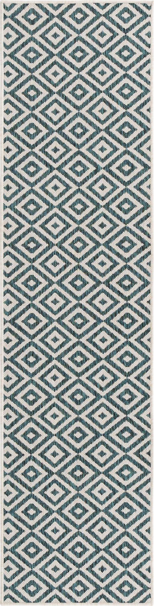 Urban Oasis Rugs Collection Area Rug -  Rooftop (Teal) Runner Teal Main