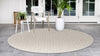 Urban Oasis Rugs Collection Area Rug -  Rooftop (Light Gray) Round Light Gray  lifestyle 3