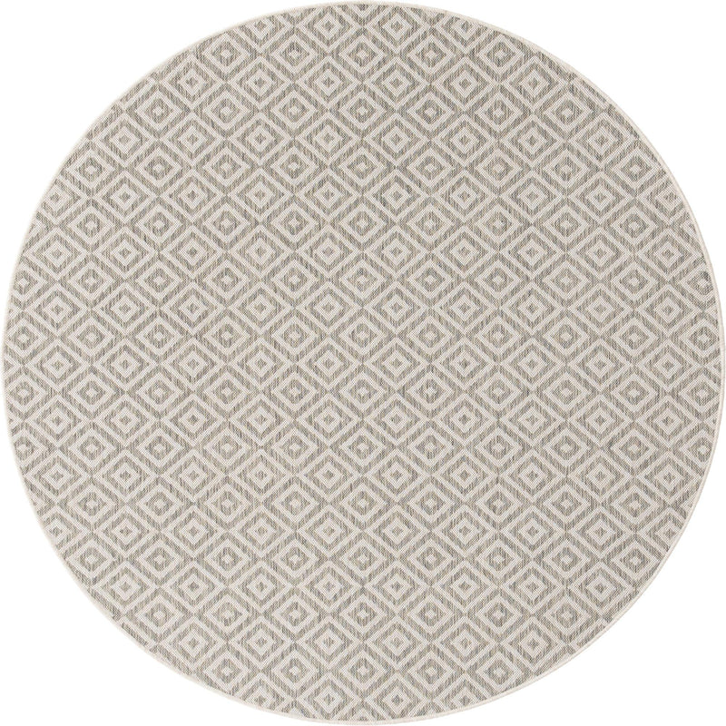 Urban Oasis Rugs Collection Area Rug -  Rooftop (Light Gray) Round Light Gray Main