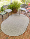 Urban Oasis Rugs Collection Area Rug -  Rooftop (Light Gray) Oval Light Gray  lifestyle 0