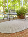 Urban Oasis Rugs Collection Area Rug -  Rooftop (Light Gray) Oval Light Gray  lifestyle 2