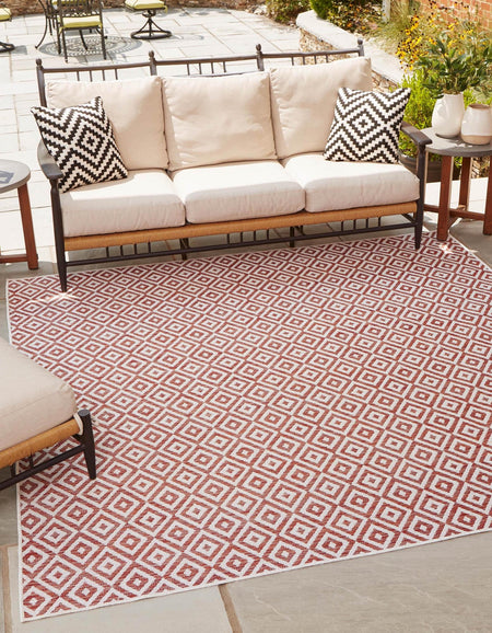 Urban Oasis Rugs Collection Area Rug -  Rooftop (Rust Red)