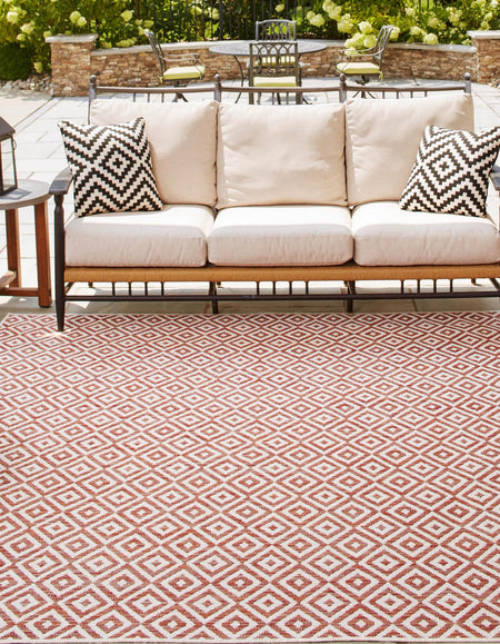 Urban Oasis Rugs Collection Area Rug -  Rooftop (Rust Red)