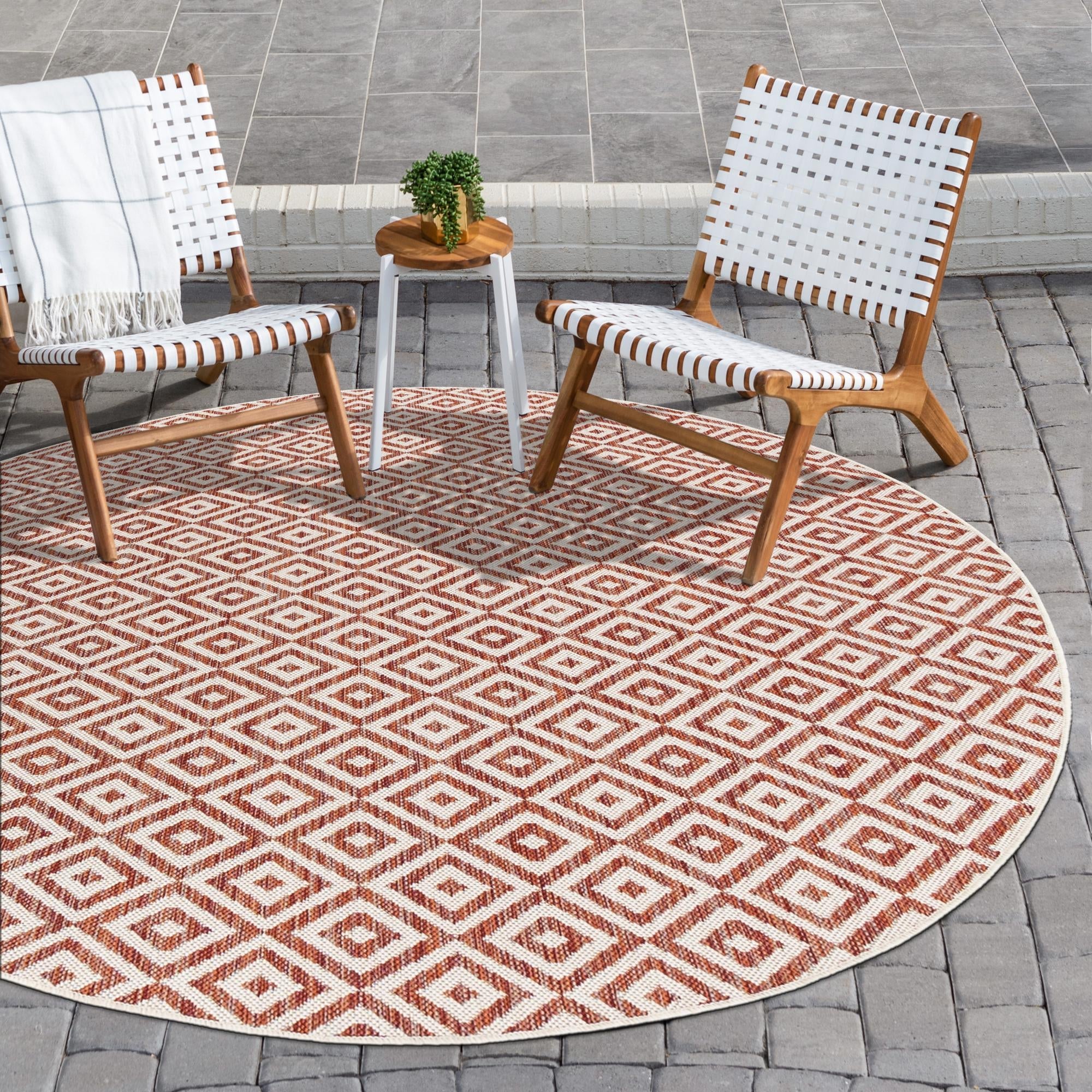 Urban Oasis Rugs Collection Area Rug -  Rooftop (Rust Red)