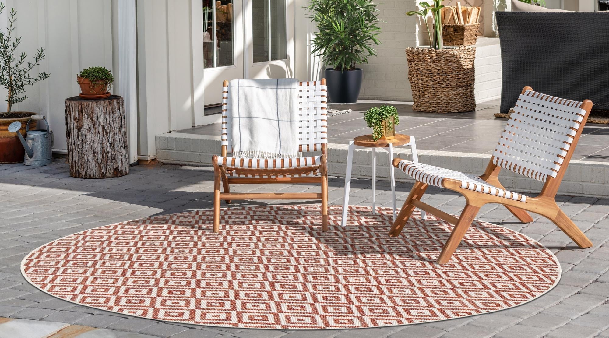 Urban Oasis Rugs Collection Area Rug -  Rooftop (Rust Red)