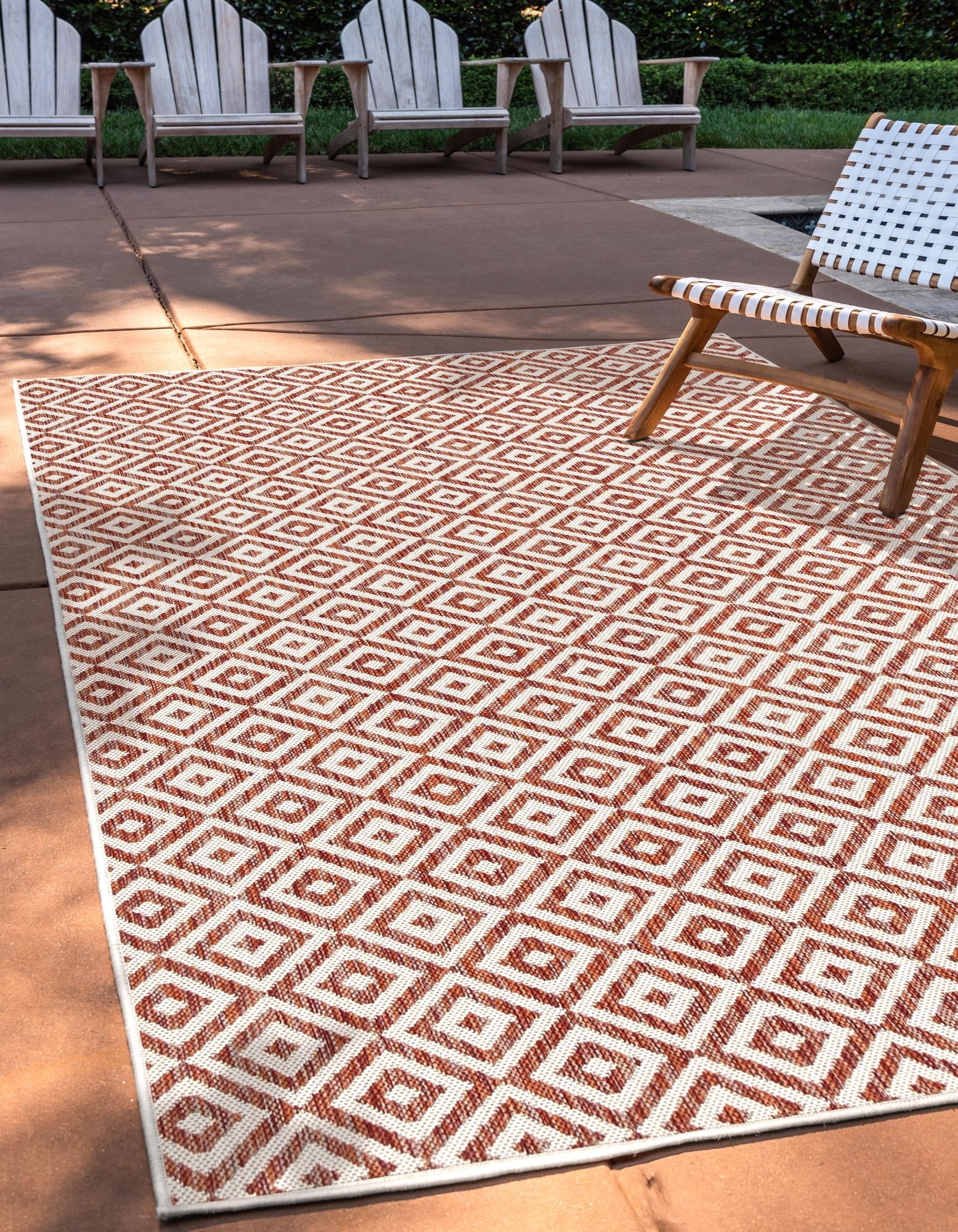 Urban Oasis Rugs Collection Area Rug -  Rooftop (Rust Red)