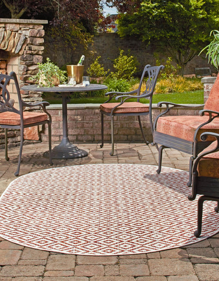 Urban Oasis Rugs Collection Area Rug -  Rooftop (Rust Red)