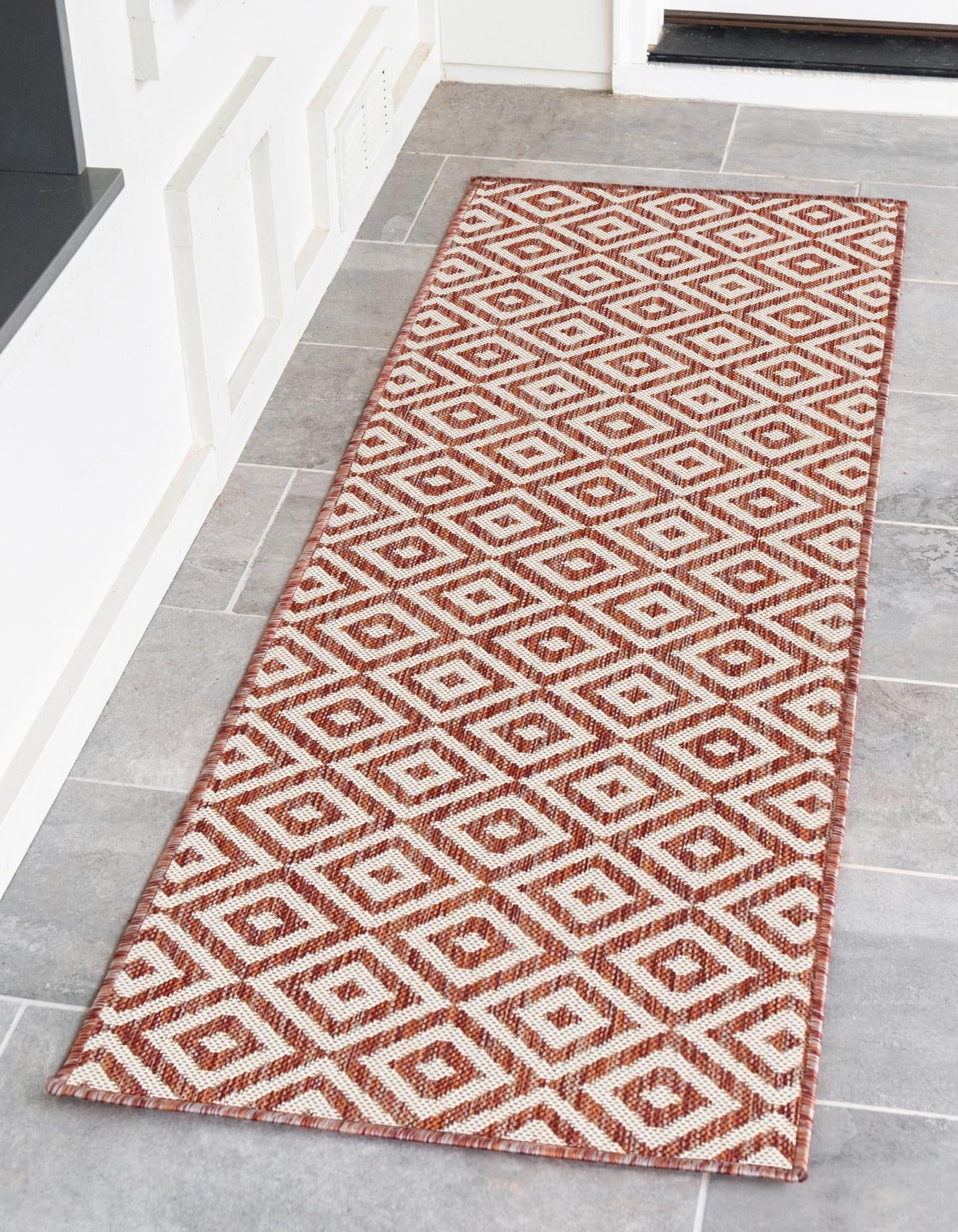 Urban Oasis Rugs Collection Area Rug -  Rooftop (Rust Red)