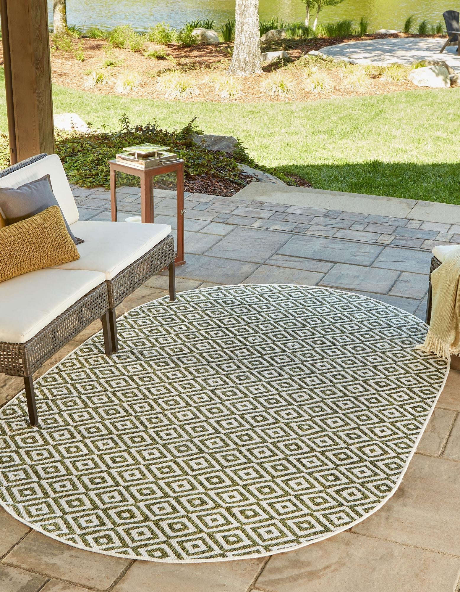 Urban Oasis Rugs Collection Area Rug -  Rooftop (Green)