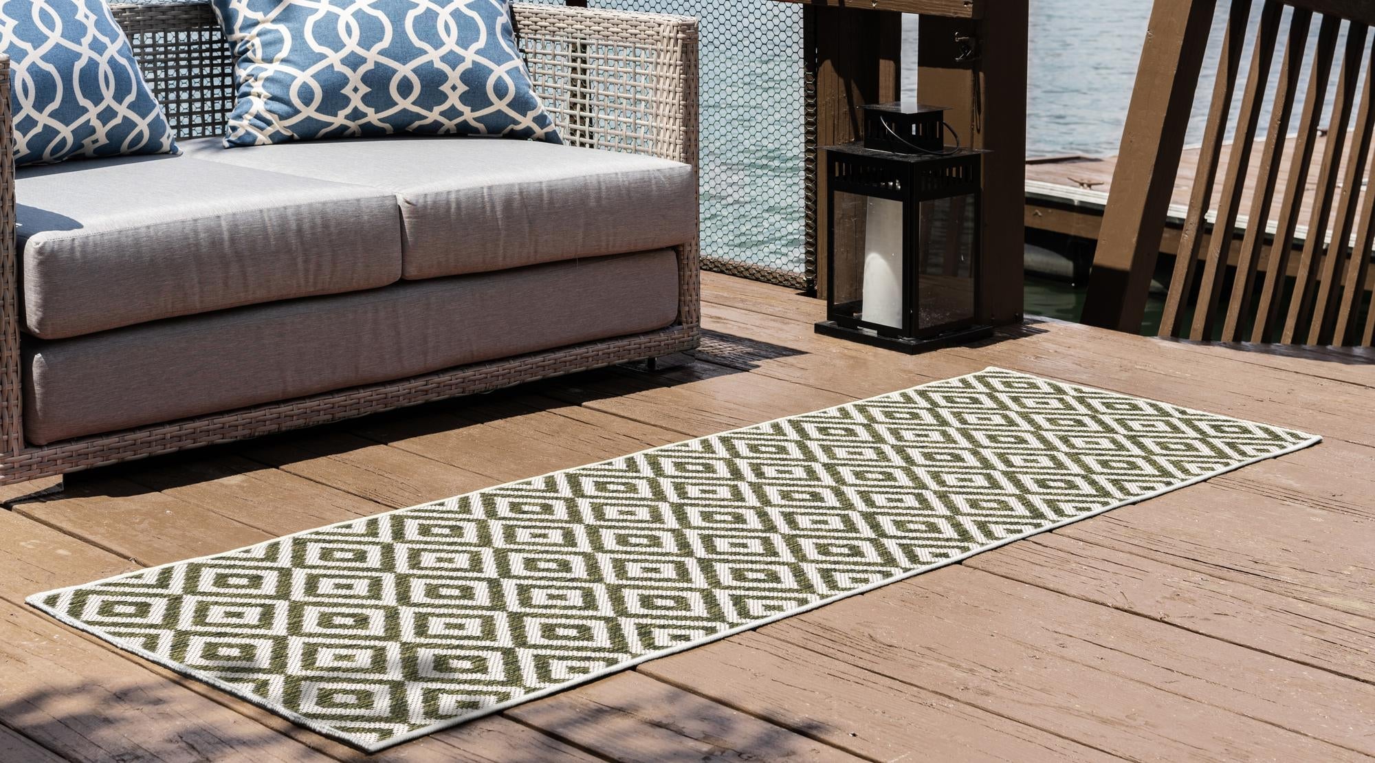 Urban Oasis Rugs Collection Area Rug -  Rooftop (Green)