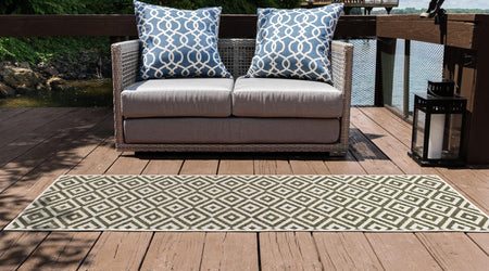 Urban Oasis Rugs Collection Area Rug -  Rooftop (Green)